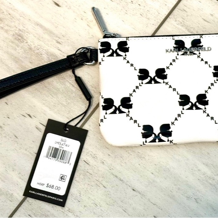 Karl Lagerfeld Monochrome Logo Clutch